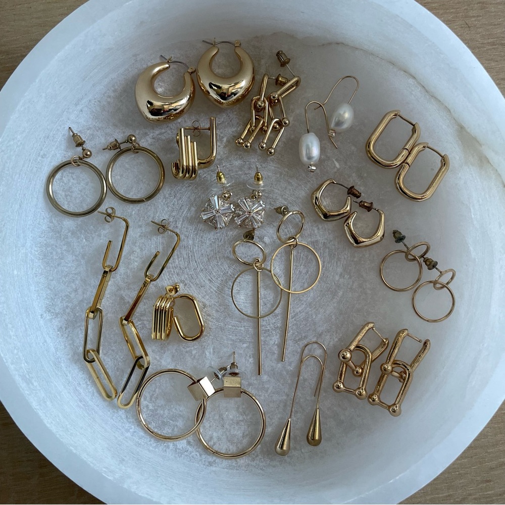 16 Elegant Gold Earrings - $10 or less each